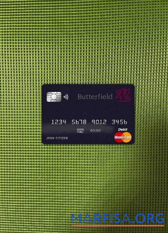 Downloadable Barbados Butterfield bank master card photolook front real example